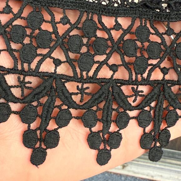 Vintage Inspired Sz L Black Lace Kimono Whimsigoth Witchy Boho Chic Cardigan - Picture 7 of 9